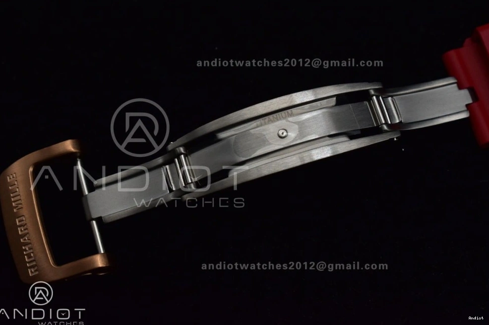 Best on KVF Chrono Rubber Crystal V2 Red Strap 1:1 NTPT Lotus Edition Dial RM011 A7750 1130